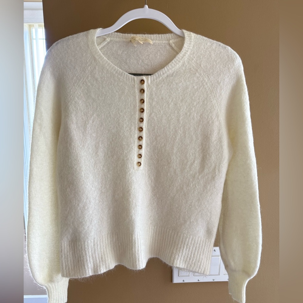 Sézane Léon ecru wool jumper - Picture 3 of 8
